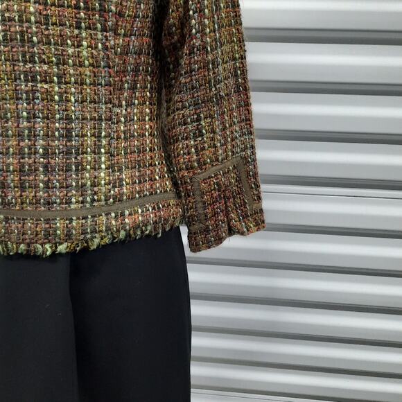 True Meaning Women's Jacket Blazer Size Small Boucle Tweed Retro Office Career - Picture 7 of 10